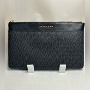Michael Kors Small Black Monogram Clutch
